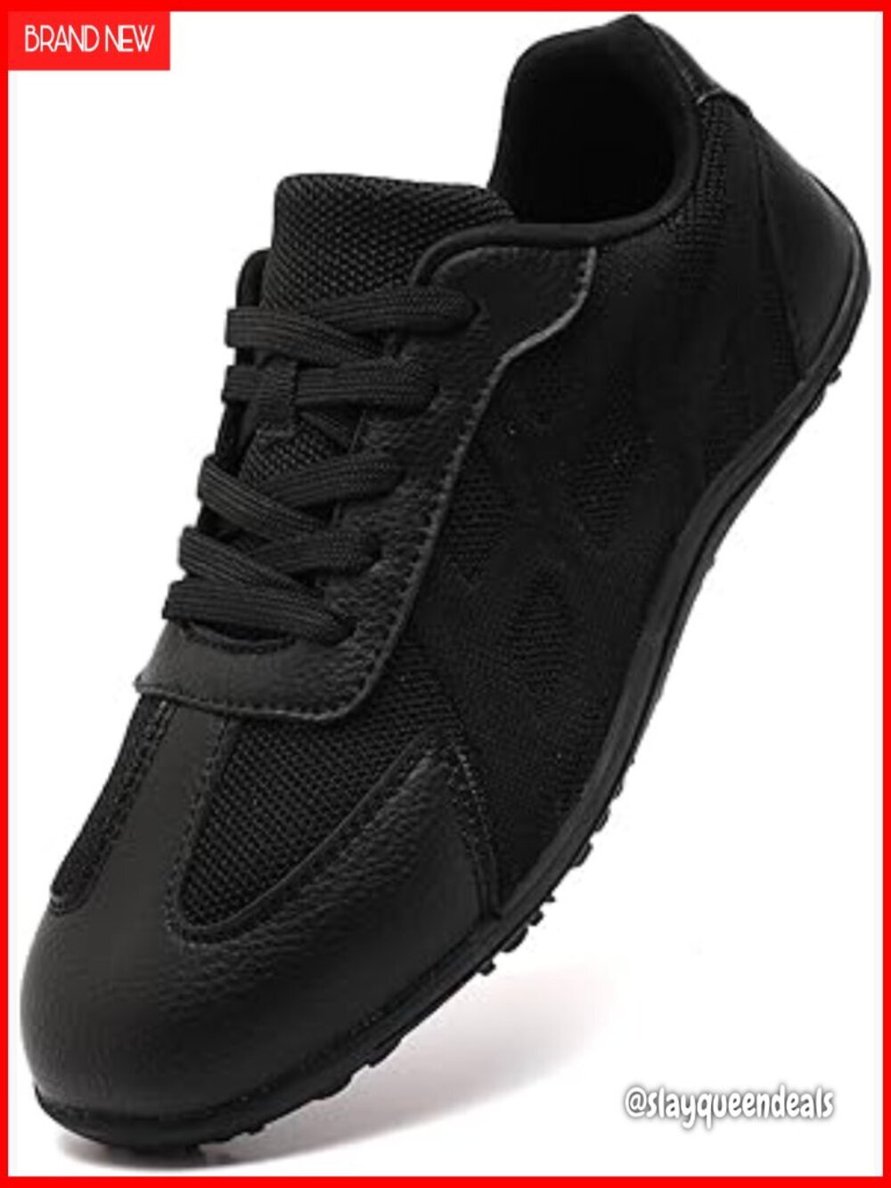 Leather Sneakers Unisex Athletic Shoes Lace-Up Non-Slip Memory Foam Insole